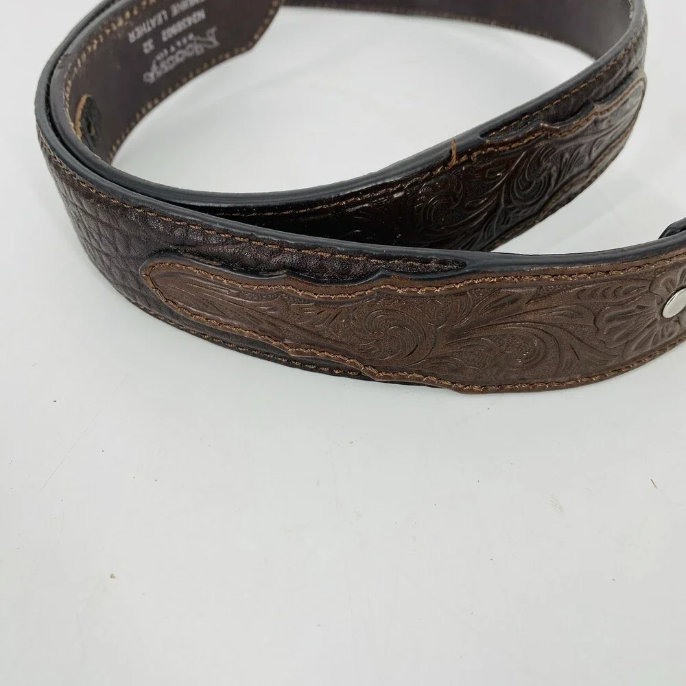 Nocona Two Toned Bullhide Brown Belt NO Buckle - N2438902 Size 32 Espresso